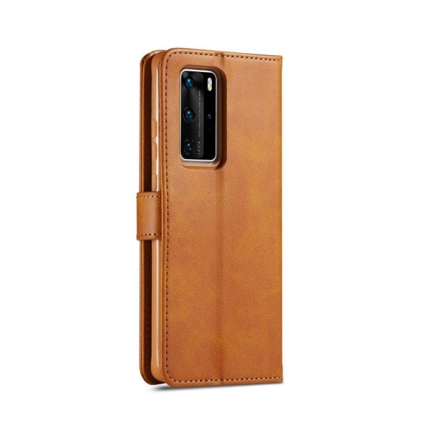 LC.IMEEKE Huawei P40 Pro Flip kotelot - Ruskea Brown