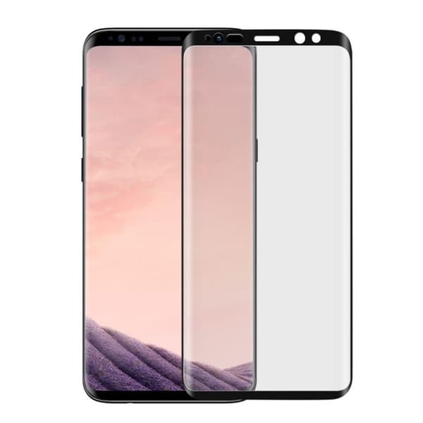 ANGIEBABE Samsung Galaxy S9 Plus Extra glas med ram - Svart Transparent