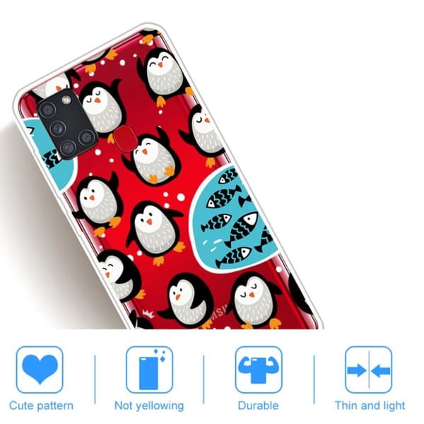 Deco Samsung Galaxy A21s Etui - Little Pingvin Multicolor
