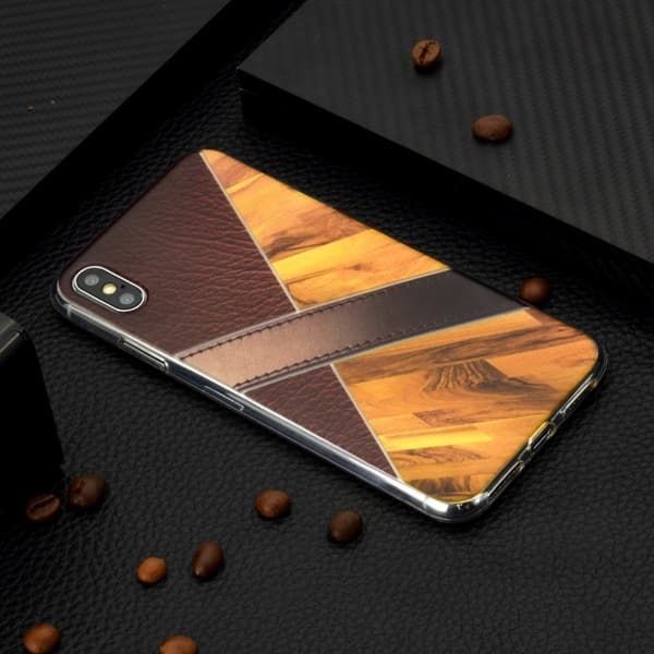 Marmormotiv iPhone Xs skal - Guld Guld