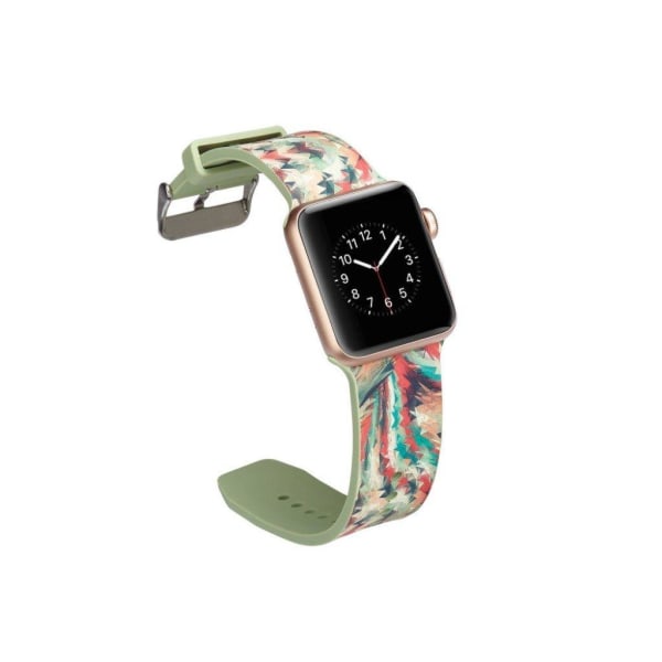 Apple Watch Series 5 40mm camouflage silikoninen kellonauha - Kaleidoskooppisia Muotoja Multicolor