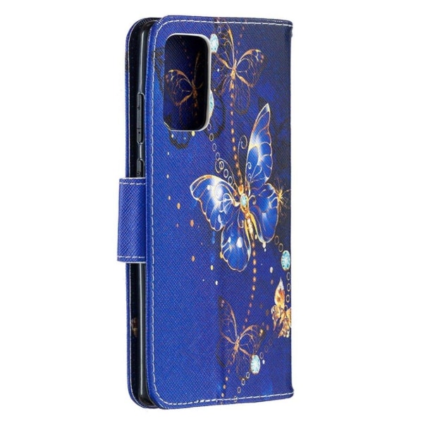 Wonderland Samsung Galaxy Note 20 Flip Etui - Pæn Sommerfugl Blue