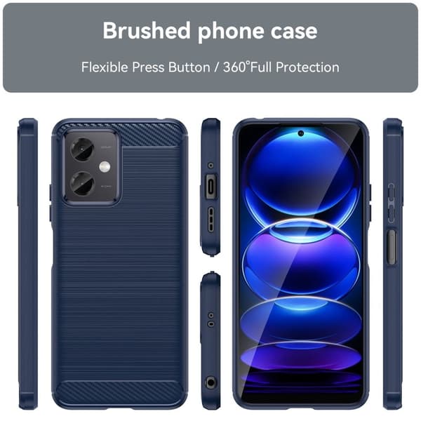 Carbon Flex Suojakotelo Xiaomi Redmi Note 12 - Sininen Blue