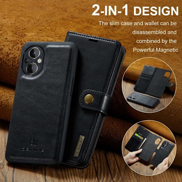 DG.Ming 2-i-1 OnePlus Nord N20 5G fodral - Svart Svart