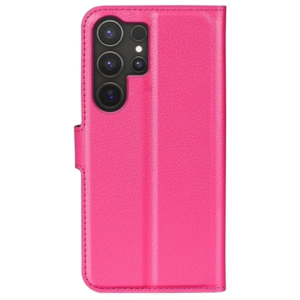 Klassisk Samsung Galaxy S25 Ultra flip etui - Rose Pink