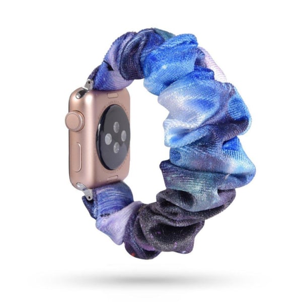 Apple Watch Series 5 40mm mönster trasa klockarmband - mörkblå Hues Blå