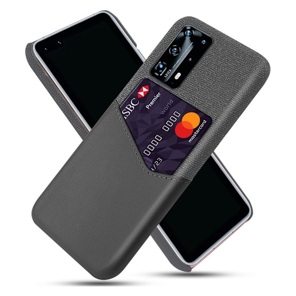 Bofink Huawei P40 skal med korthållare - Silver/Grå Silvergrå