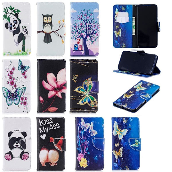 Wonderland Xiaomi Redmi Note 7 / Note 7 Pro / Note 7S etui – Sommerfugl Mønster Multicolor
