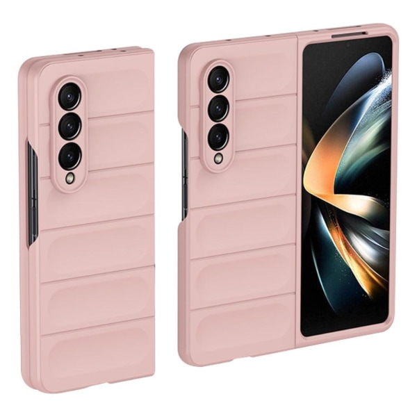 Mjukt greppformat Samsung Galaxy Z Fold4 skal - Rosa Rosa