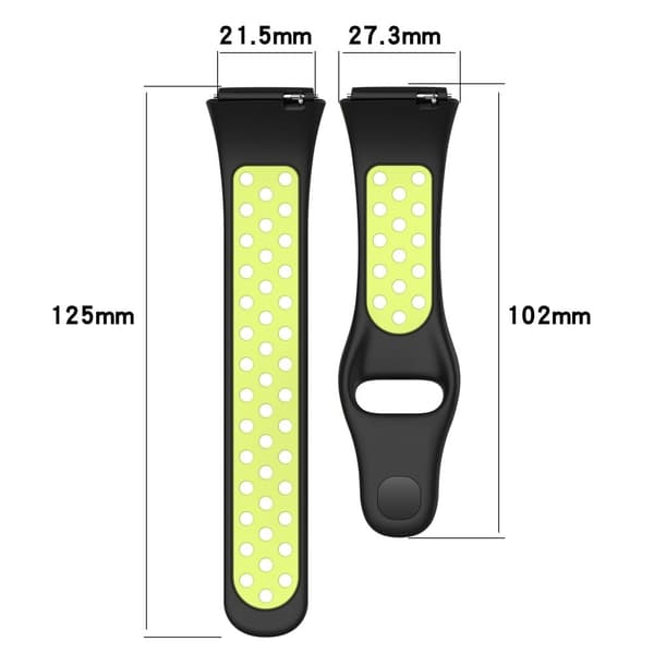 Xiaomi Redmi Watch 3 / Lite 3 / 3 Active silikonarmband med dubbla färger - Grå / Vit Silvergrå