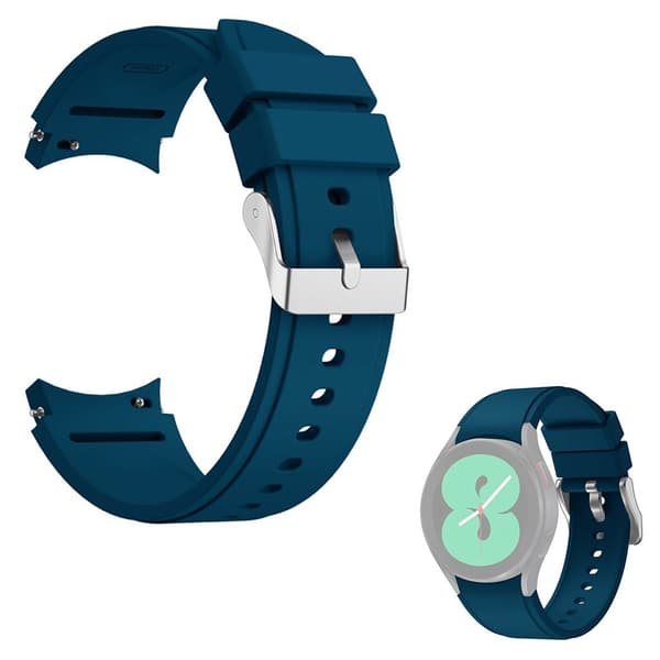 Enkel silikoneurrem til Samsung Watch 4-enhed - Mørkeblå Blue