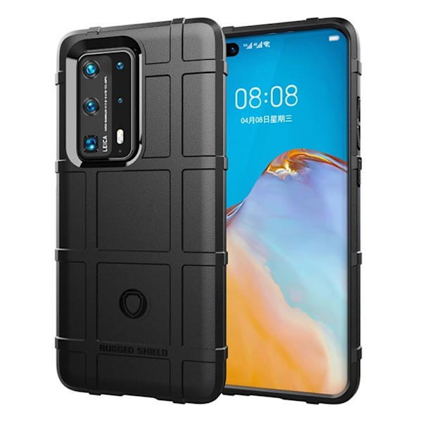 Rugged Shield kuoret - Huawei P40 Pro Plus - Musta Black