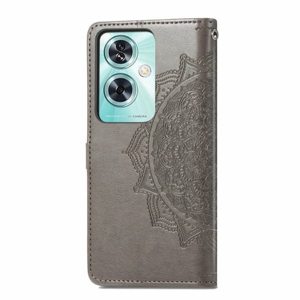Mandala OnePlus Nord N30 SE læderetui - Grå Silver grey