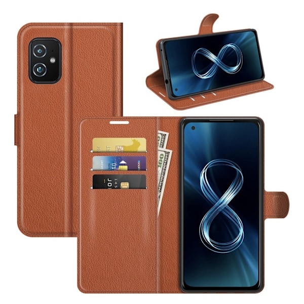 Classic ASUS Zenfone 8 Flippetui - Brun Brown