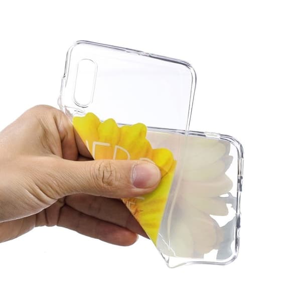 Samsung Galaxy A50 Etui Med Mønster - Solsikker Yellow