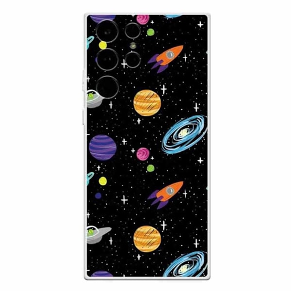 Deco Samsung Galaxy S23 Ultra Etui - Interstellar Multicolor