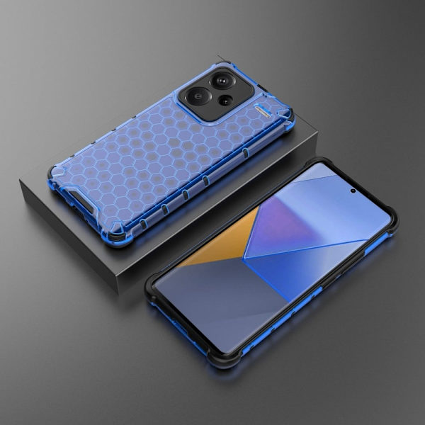 Bofink Honeycomb Xiaomi Redmi Note 13 Pro Plus kotelot - Sininen Blue