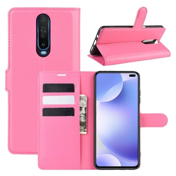 Classic Xiaomi Redmi K30 flip kuoret - Ruusu Pink