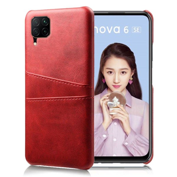 Dual Card cover - Huawei P40 Lite / Nova 6 SE - Rød Red