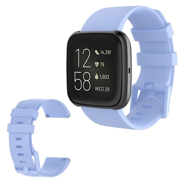 Fitbit Versa 2 / Versa Lite silikon klockarmband - baby blå / Size: S Blå