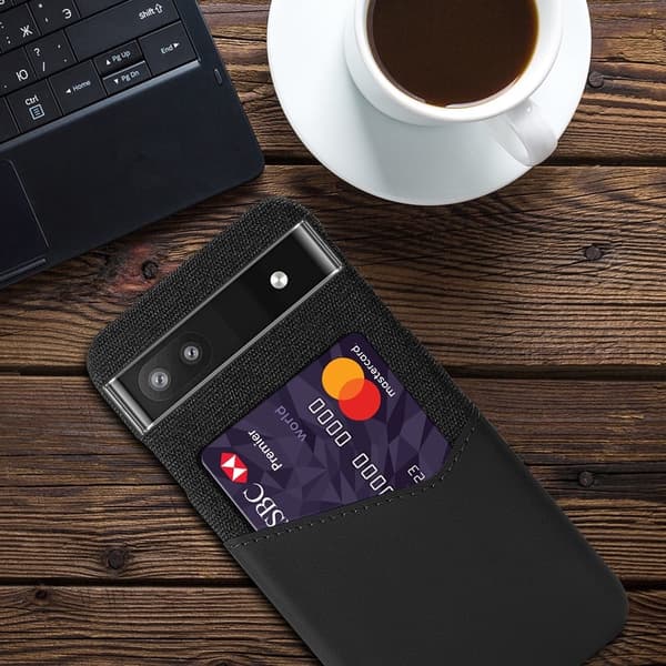 Bofink Google Pixel 6a Card Suojakuori - Musta Black