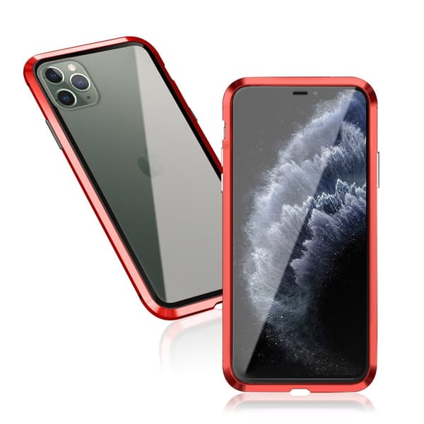 Luphie Sword iPhone 11 Pro Alu-Bumper + Glas - Rød Red
