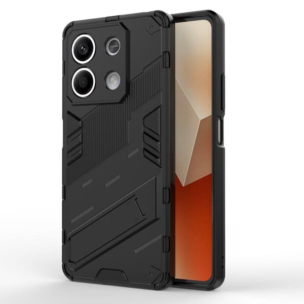 Støtsikkert hybriddeksel med et moderne preg for Xiaomi Redmi Note 13 5G  - Svart Black
