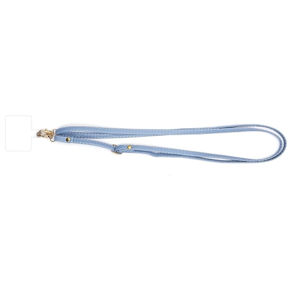 Universal crossbody-nackrem i läder med transparent dyna - Baby Blå Blå