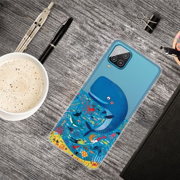 Deco Samsung Galaxy A12 5G Etui - Hval Blue