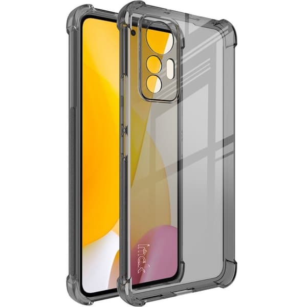 IMAK Airbag Cover for Xiaomi 12 Lite - Läpinäkyvä Musta Transparent