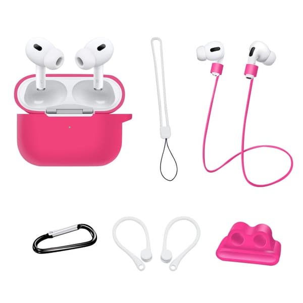 AirPods Pro 2 -silikonisuojus ja tarvikesarja - Ruusu Pink