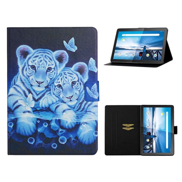 Lenovo Tab M10 vibrant pattern leather flip case - Two Tigers Vit