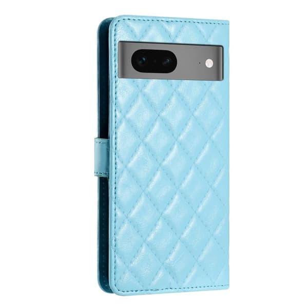 Funktionelt Google Pixel 7 rombe etui med pung Blue