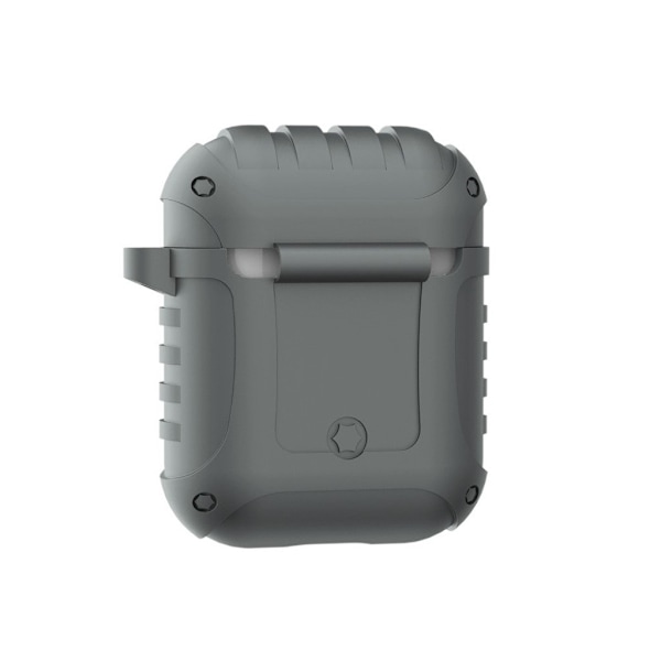 Stötsäkert silikonfodral till Airpods - Grå Silvergrå