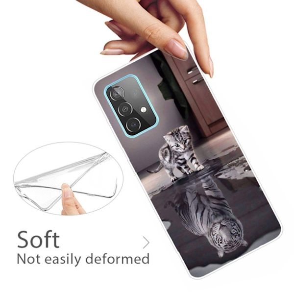 Deco Samsung Galaxy A52 5G etui - kat og tiger Black