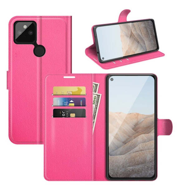 Classic Google Pixel 5a flip kuoret - Ruusu Pink