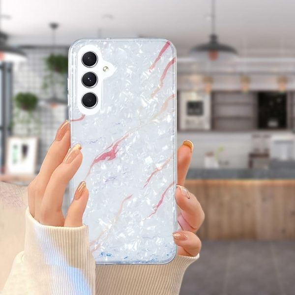 Marble Samsung Galaxy A54 Etui - Hvid Marmor White