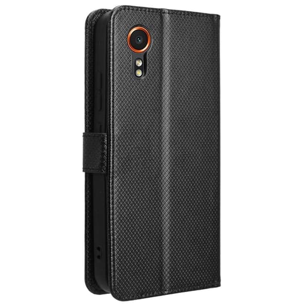 Samsung Galaxy Xcover 7 læderetui med pung - Sort Black