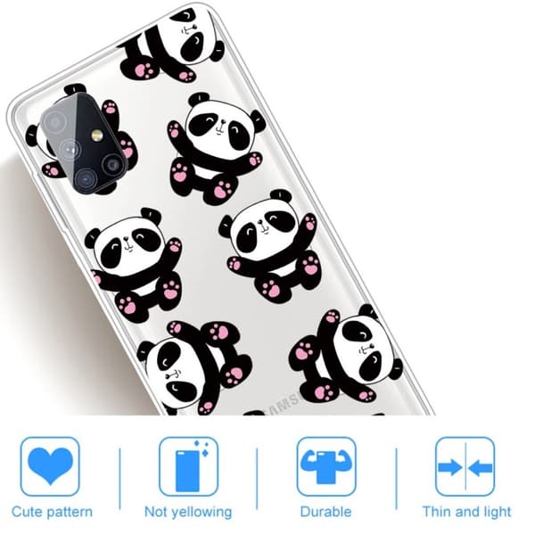 Deco Samsung Galaxy M51 Etui - Pandaer White