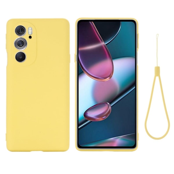 Matte Liquid Silikone Cover til Motorola Edge X30 - Gul Yellow