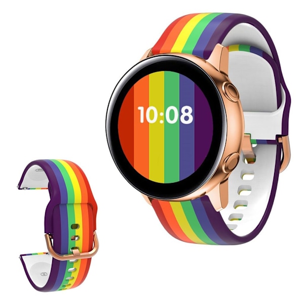 Picturesque pattern silicone watch band for Amazfit and Samsung watch - Rainbow multifärg