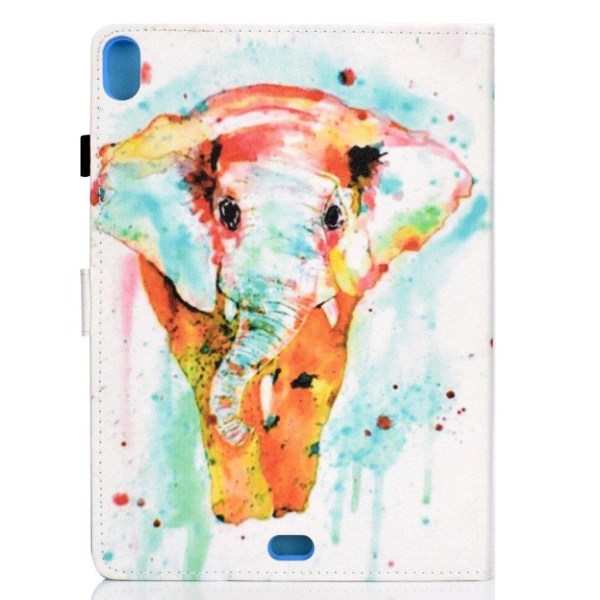 iPad Pro 11" (2018) mønstered læder flip etui - Elefant Multicolor