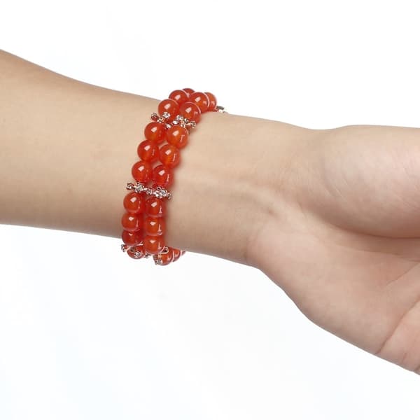 Fitbit Charge 4 / 3 to rækker agat stilfuld urrem - Orange Orange