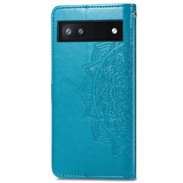 Mandala Google Pixel 6a Flip Etui - Blå Blue