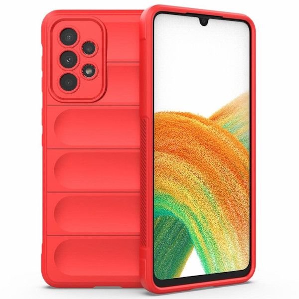 Mjukt greppformat Samsung Galaxy A33 5G skal - Röd Röd