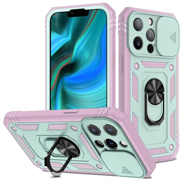 Bofink Combat iPhone 13 Pro deksel - Grønn / Rosa Green