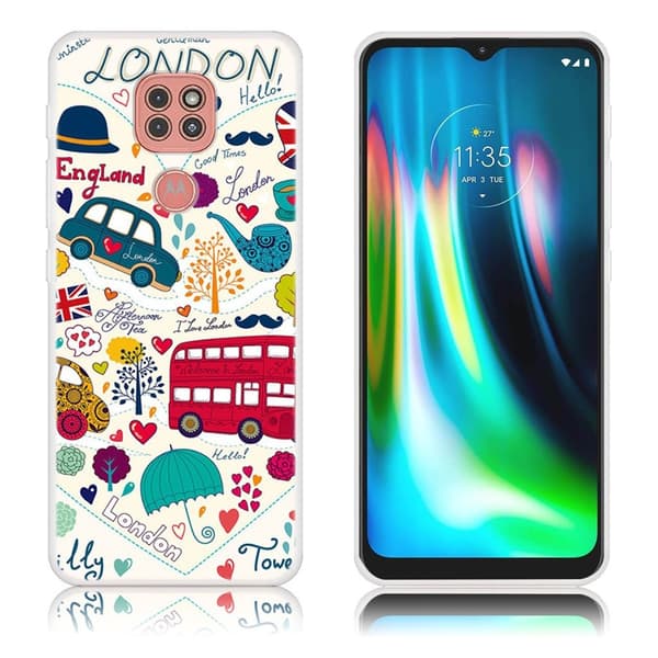 Deco Motorola Moto G9 Play Etui - Bil Multicolor