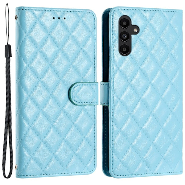 Funktionelt Samsung Galaxy A15 rombe etui med pung Blue