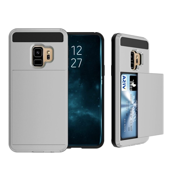 Samsung Galaxy S9 korttipaikallinen suojakuori - Harmaa Silver grey