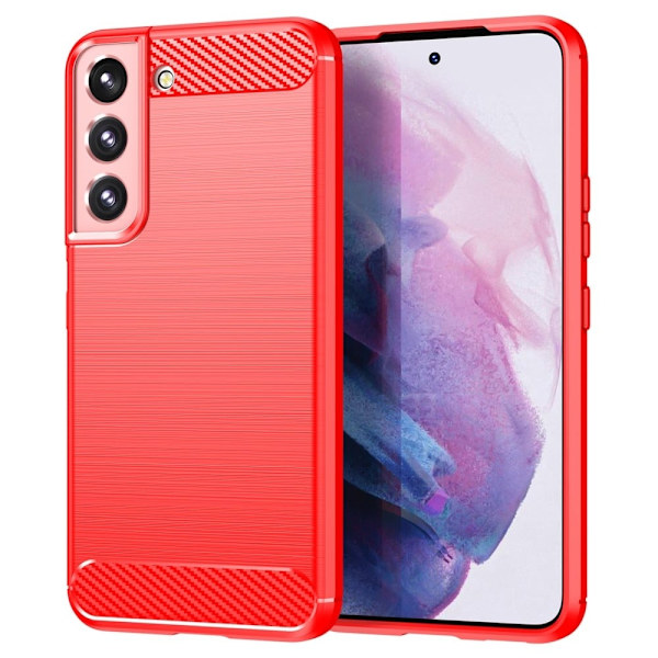 Carbon Flex Suojakotelo Samsung Galaxy S22 - Punainen Red